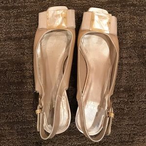 Stuart Weitzman pearl sling backs